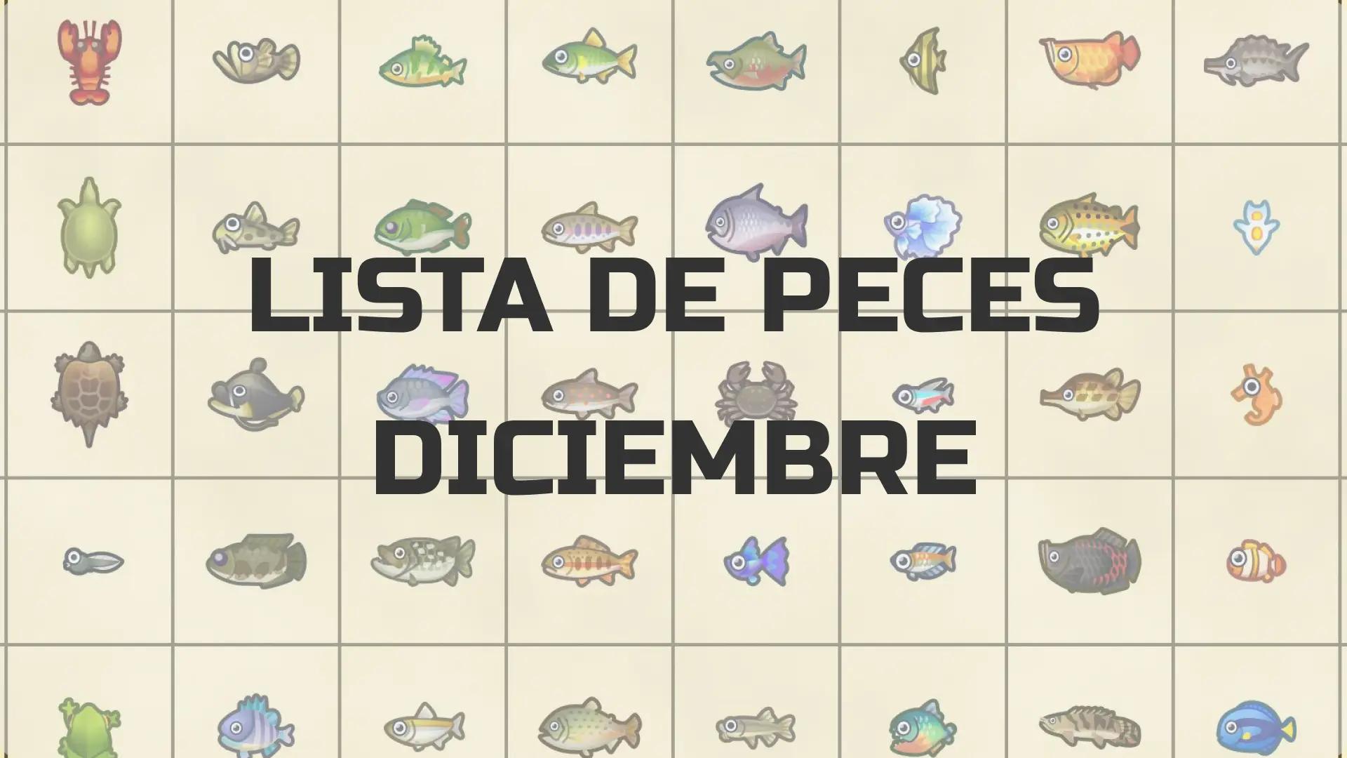 Lista de peces de diciembre en Animal Crossing