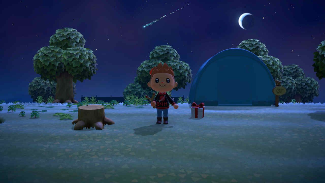 Estrella fugaz un viernes noche en Animal Crossing: New Horizons