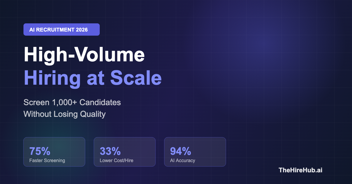 High-Volume Hiring with AI: Screen 1,000+ Candidates Without Losing Quality