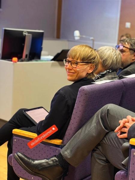 Glad doktorand på disputasdagen