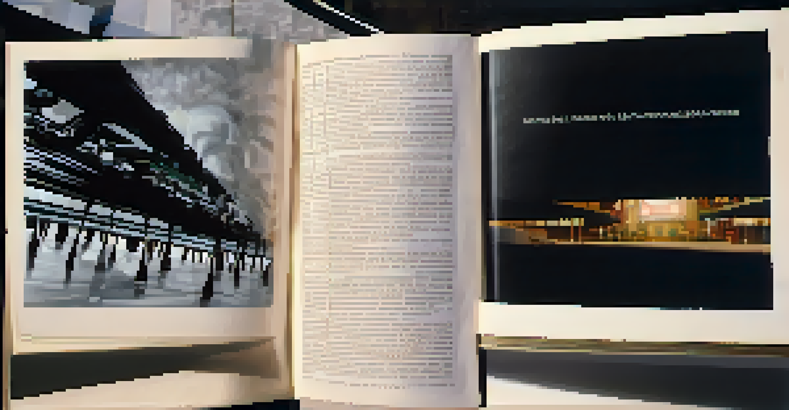 A split image showing a novel with text on one side and a dramatic still from its film adaptation on the other, illustrating the difference between literature and cinema.