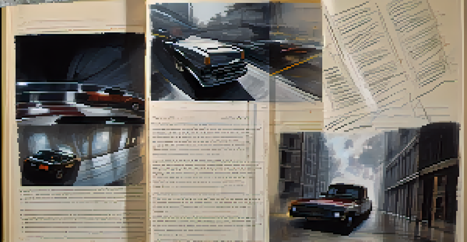 A close-up of a storyboard page with detailed sketches and notes.