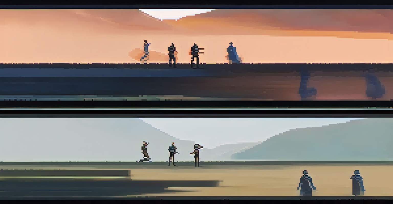 A split-screen showing a character in calm and tense moments, illustrating the jump cut technique.