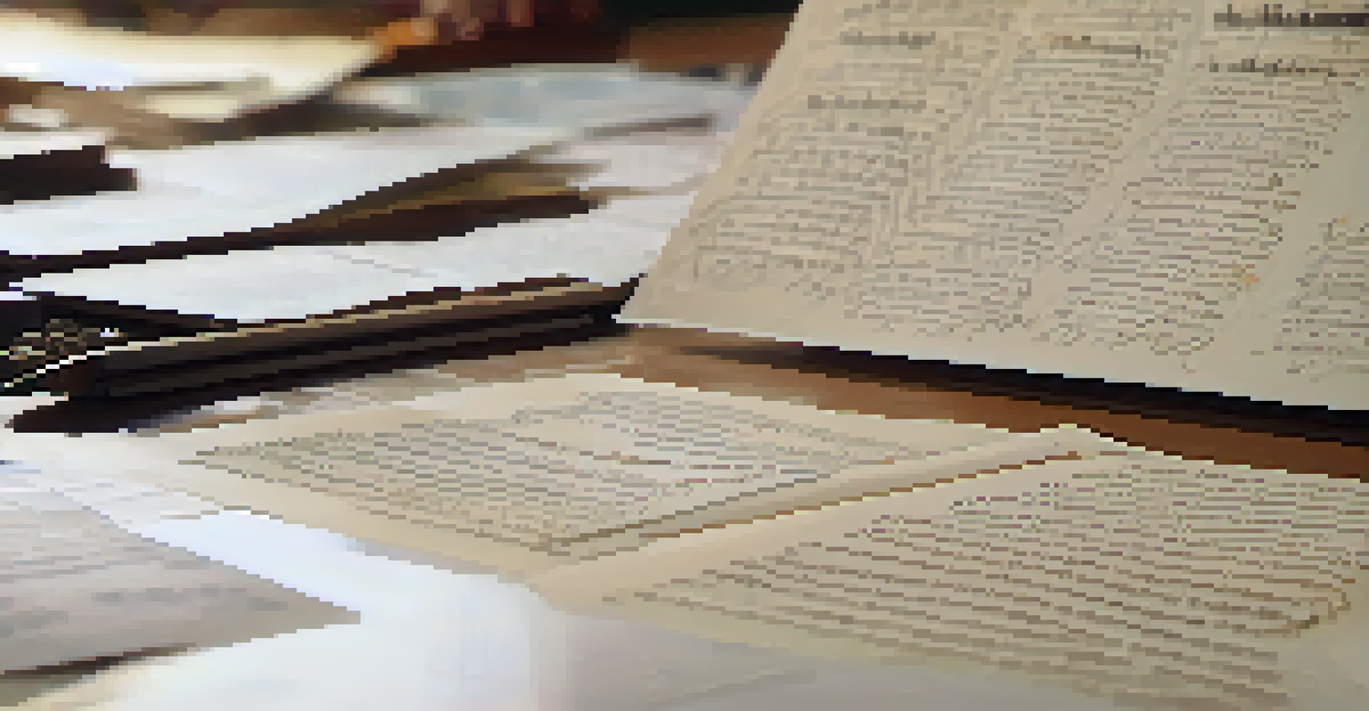 A close-up of a script with notes about inclusive casting choices, surrounded by photos of diverse actors and crew members.