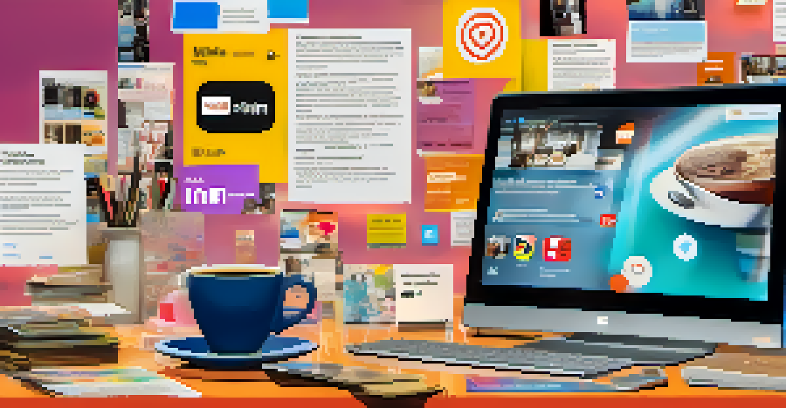 A computer screen displaying a montage of social media posts promoting a new film, with colorful images and engaging captions.
