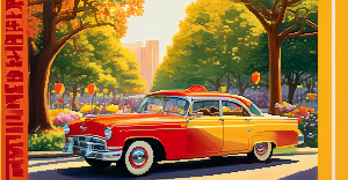 A colorful film poster for a romantic comedy, showing two characters in a sunny park with flowers and a bright background.