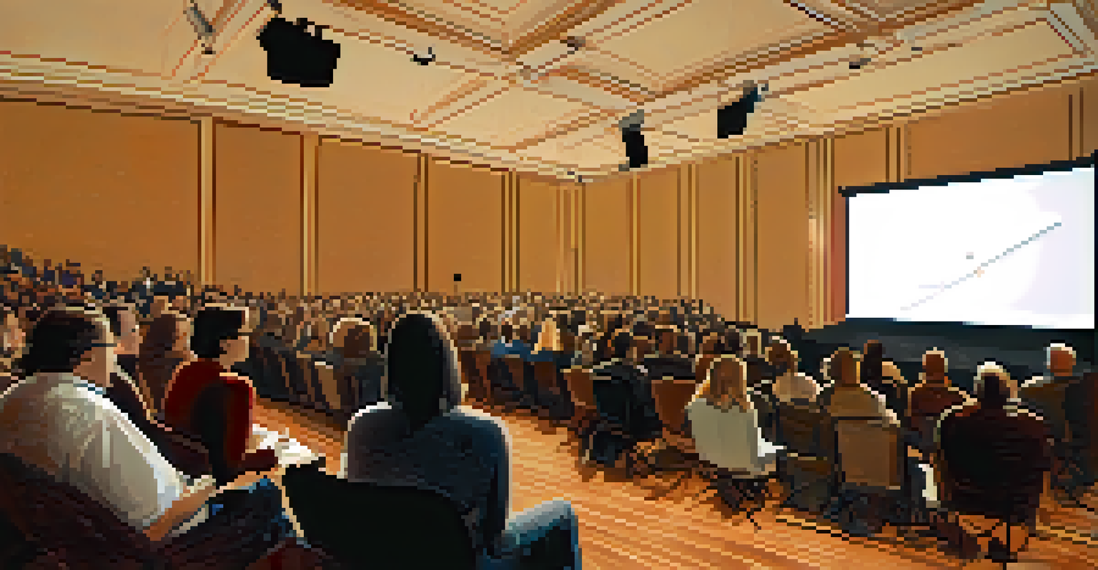 An indoor film festival panel discussion with filmmakers and an engaged audience taking notes and asking questions.
