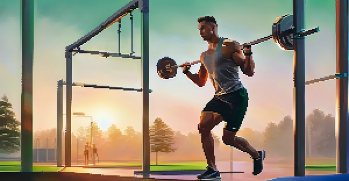 A montage depicting an athlete training in different settings, emphasizing determination and growth.