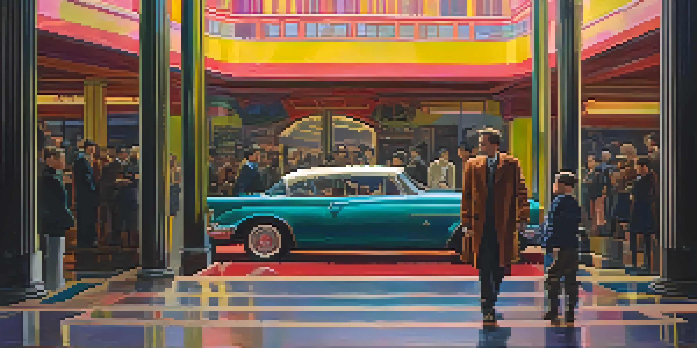 A film set with two contrasting characters: one in dark clothing against a moody background, and the other in bright clothing surrounded by warm light, illustrating emotional differences.