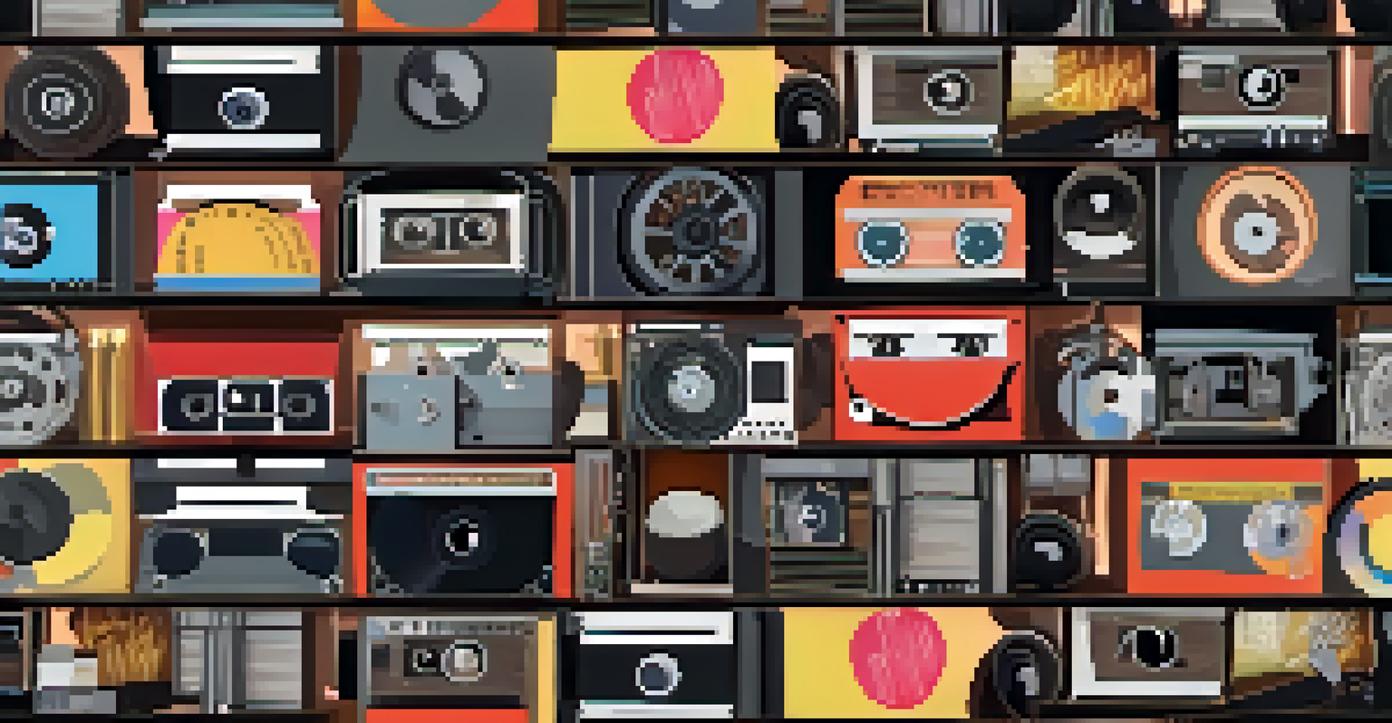 A digital collage illustrating the evolution of film criticism with film reels, streaming icons, and diverse voices.