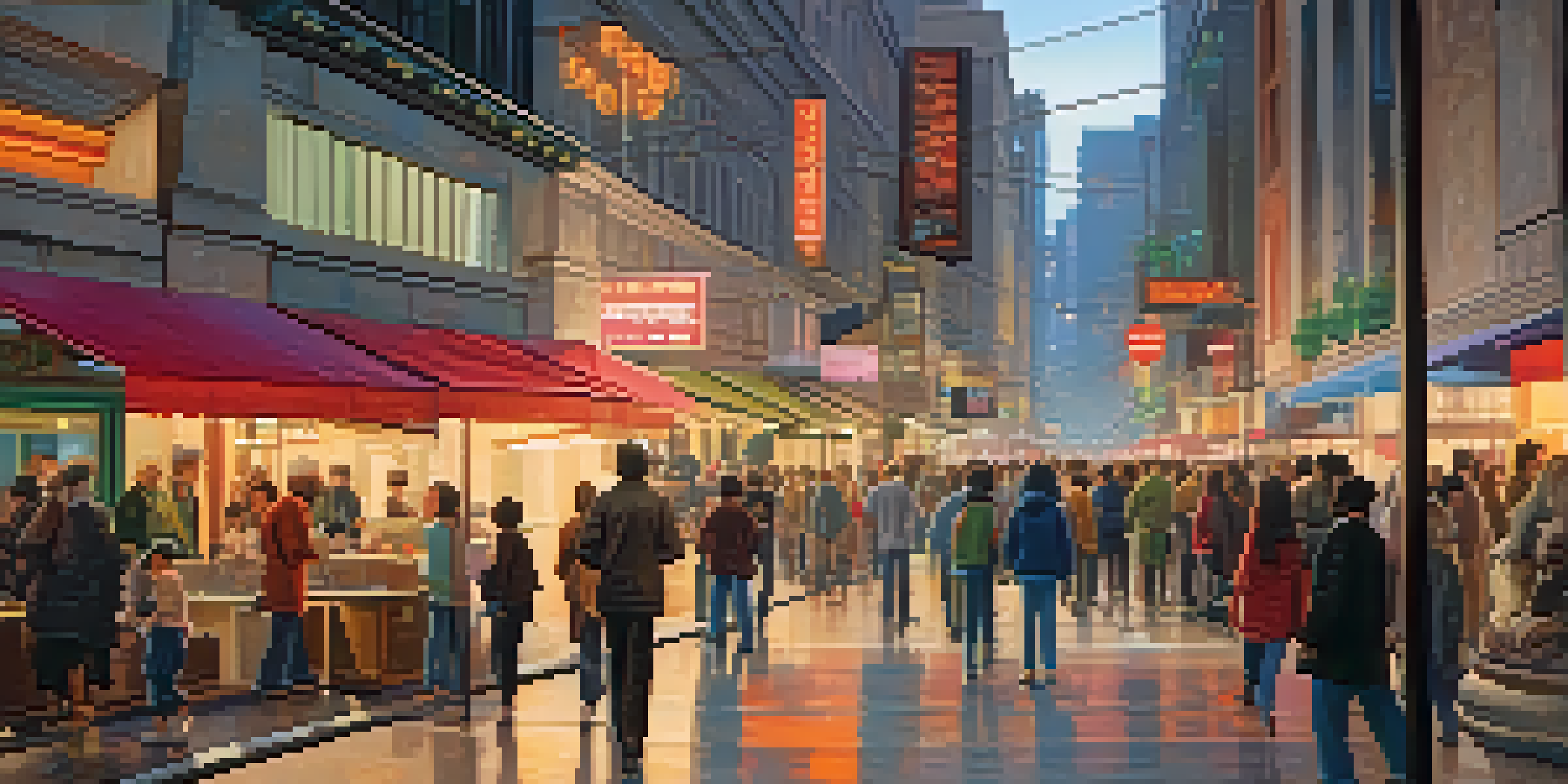 A split scene showing a busy city street on one side and a quiet room on the other, with contrasting lighting and colors.