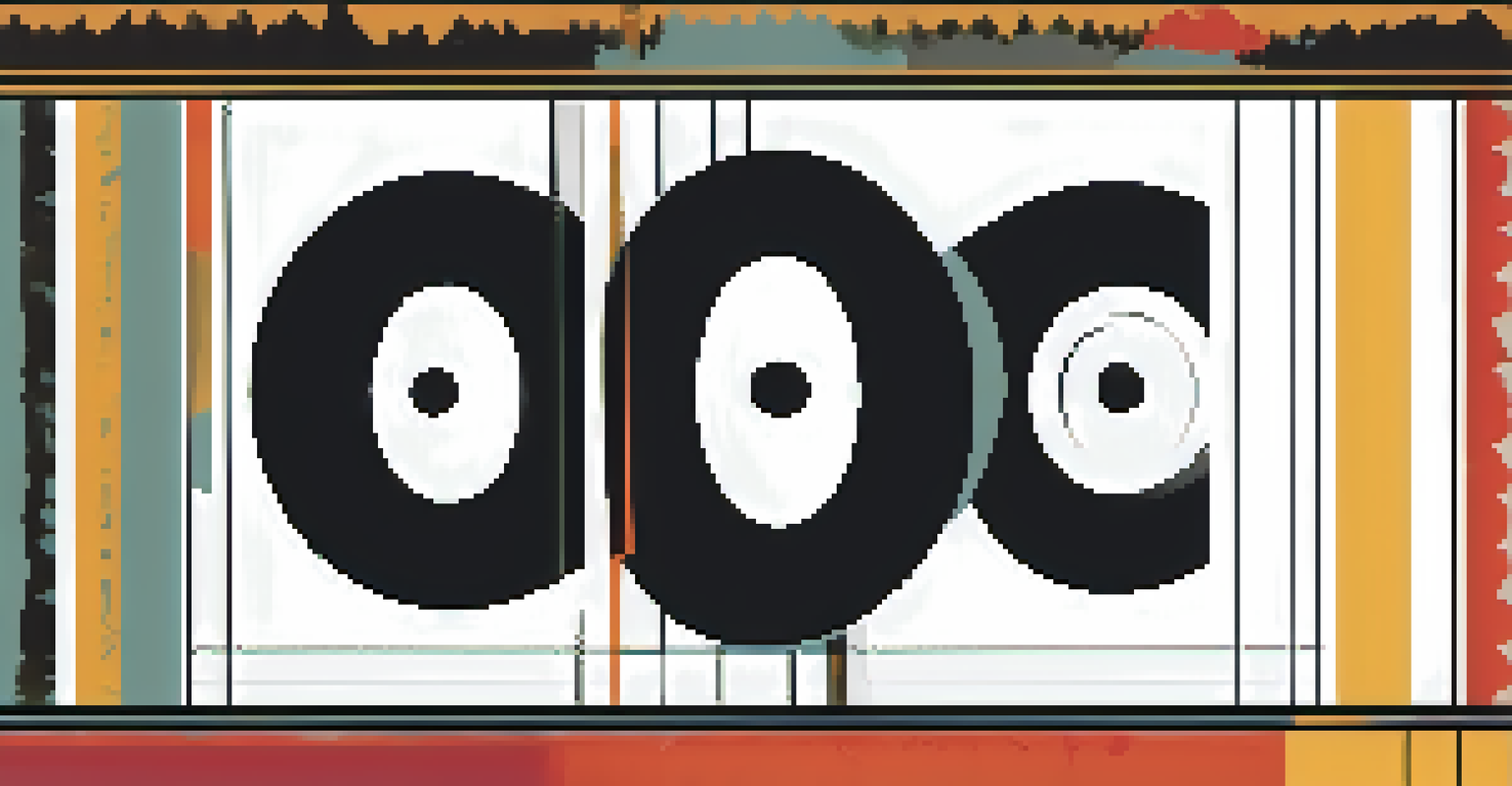 A minimalist 1960s-inspired film poster with a stark black background and a single bold graphic element, featuring concise text in a modern font.