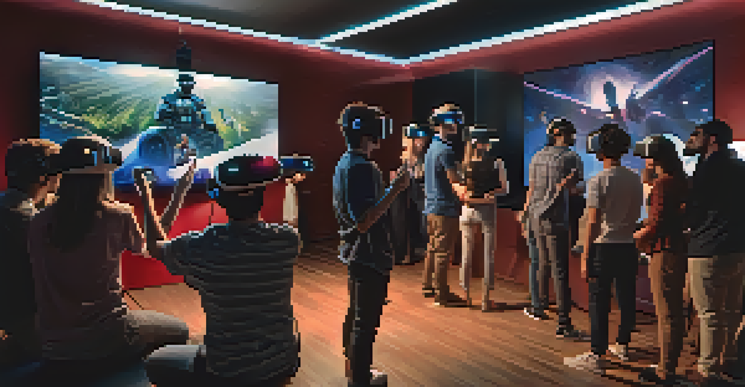 Fans experiencing virtual reality for a film, showcasing excitement and interaction with virtual characters.
