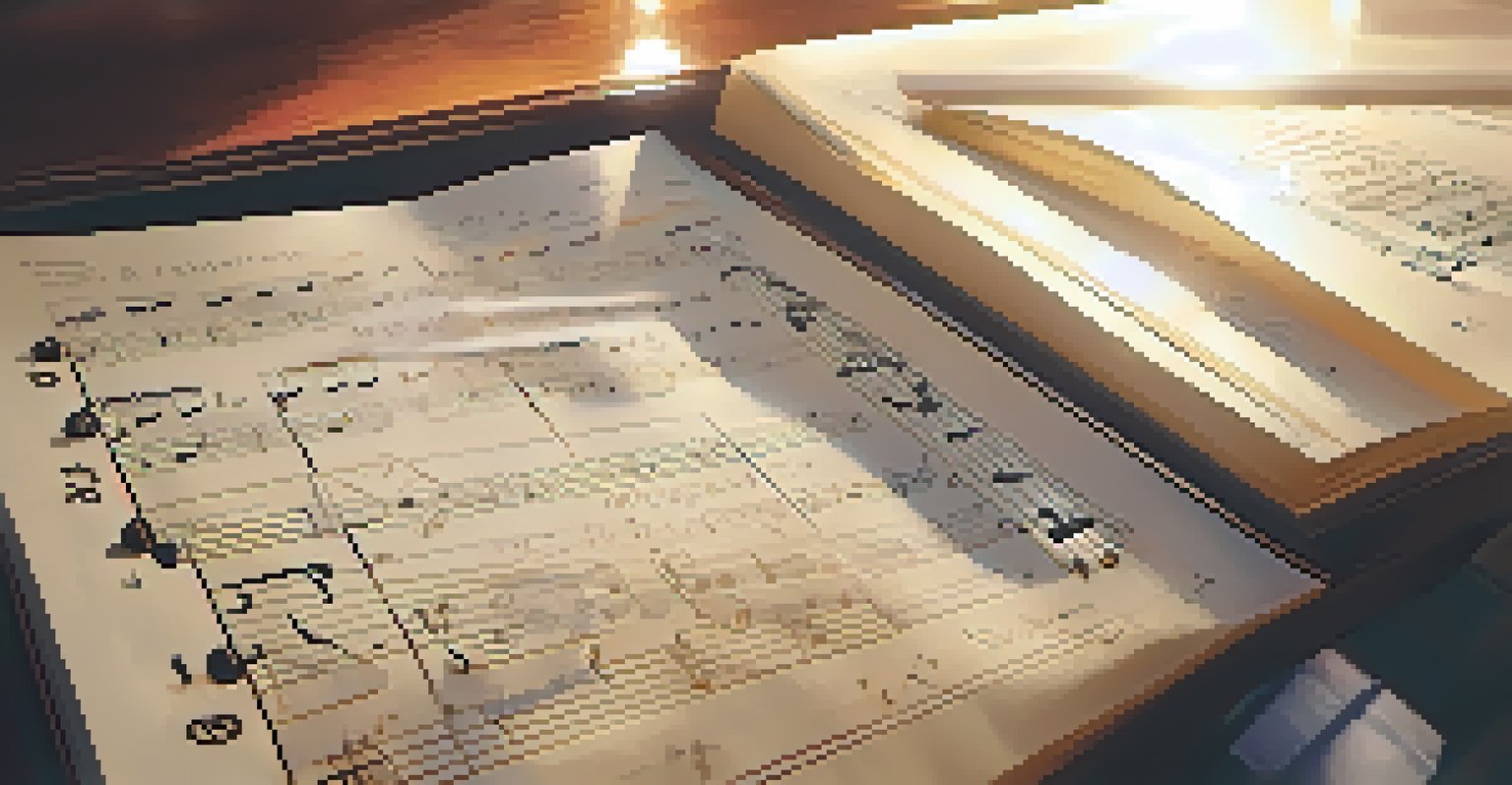 Close-up of handwritten sheet music on a grand piano, showcasing the artistry of film scores.