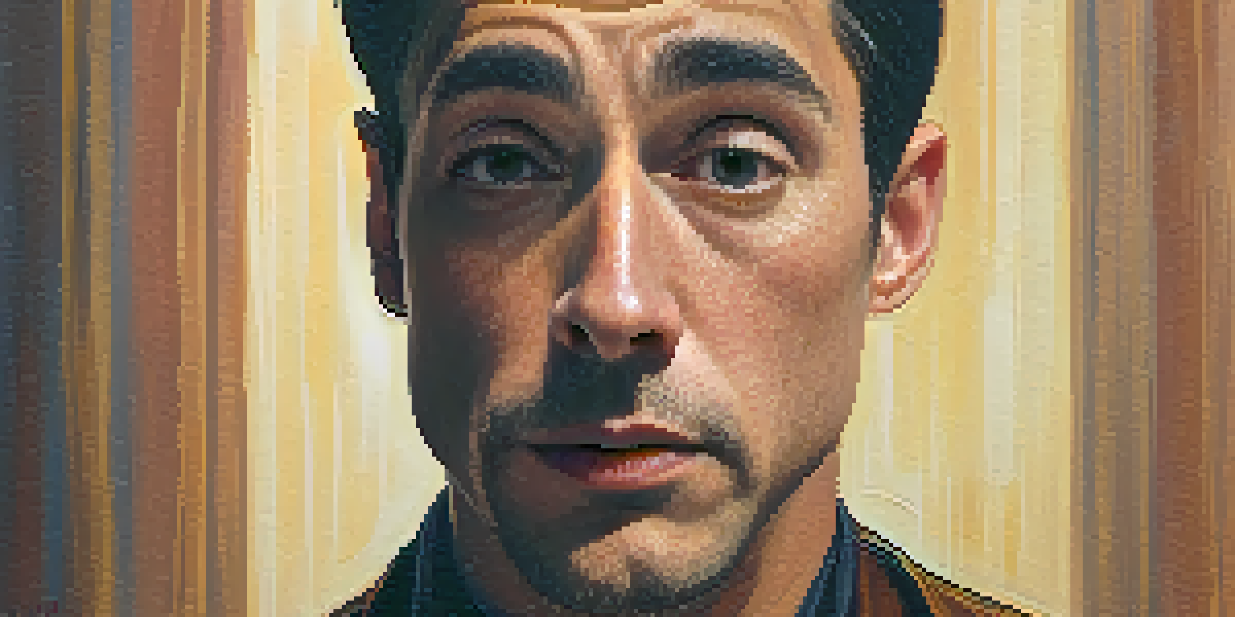 A close-up portrait of an actor displaying various emotions, with soft lighting accentuating their features and a blurred background.