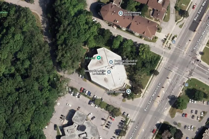 vue aérienne du bâtiment