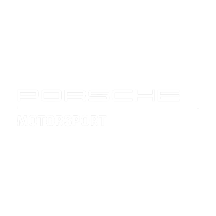 Porsche Motorsport logo, white text on a white background.