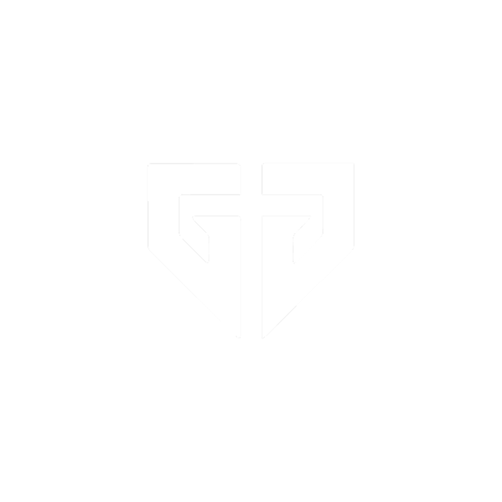 Faint white logo featuring two stylized, mirrored 'G' letters on a white background.