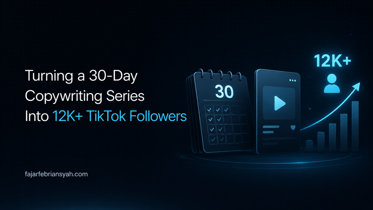 Turning a 30-Day Copywriting Series Into 12K+ TikTok Followers