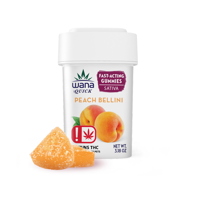 Peach Bellini Sativa (Med) Wana Quick Gummies