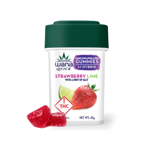 Strawberry Lime 1:1 CBD/THC (Med) | Wana Quick Gummies