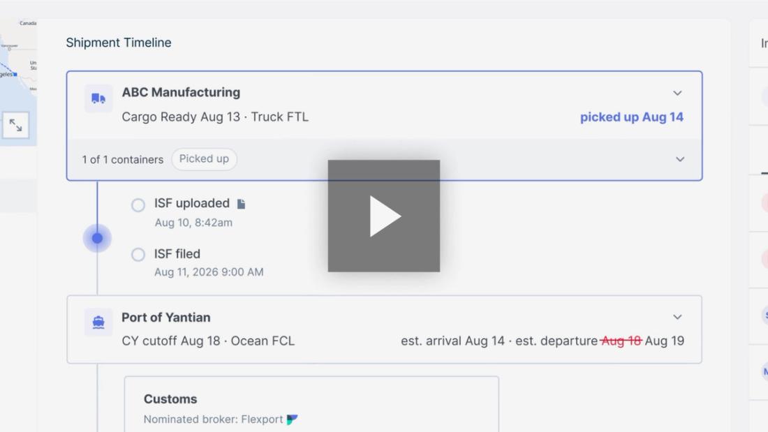 Play video: Shipment details