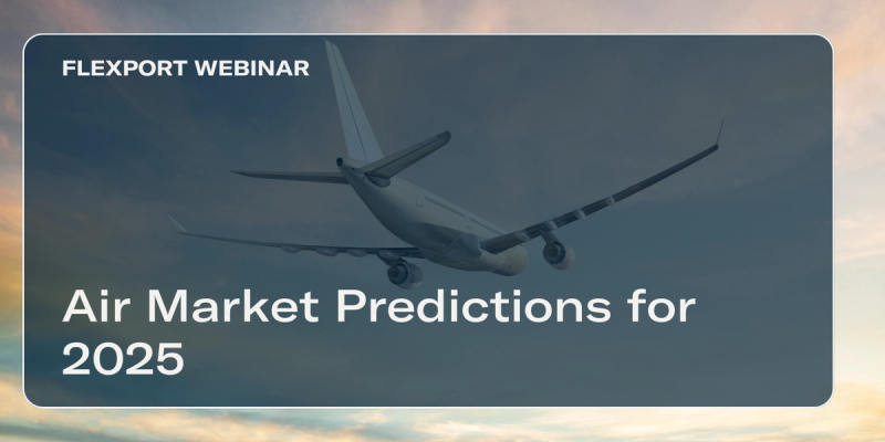 Title card over a passenger jet flying at sunset: "Air Market Predictions for 2025"