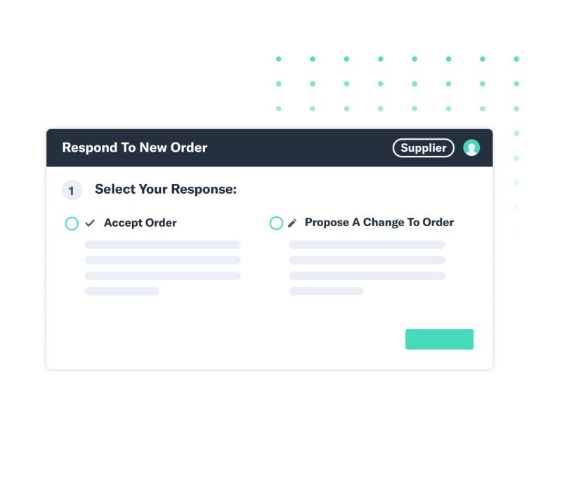 Flexport supplier interface to respond to a new order with options to accept or propose a change