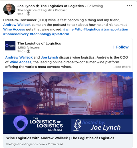 Joe Lynch - 51 Supply Chain Influencers Blog