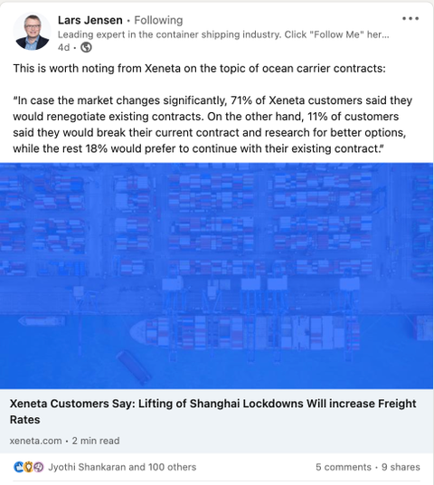 Lars Jensen - 51 Supply Chain Influencers Blog