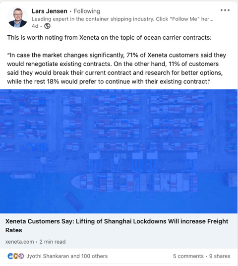 Lars Jensen - 51 Supply Chain Influencers Blog