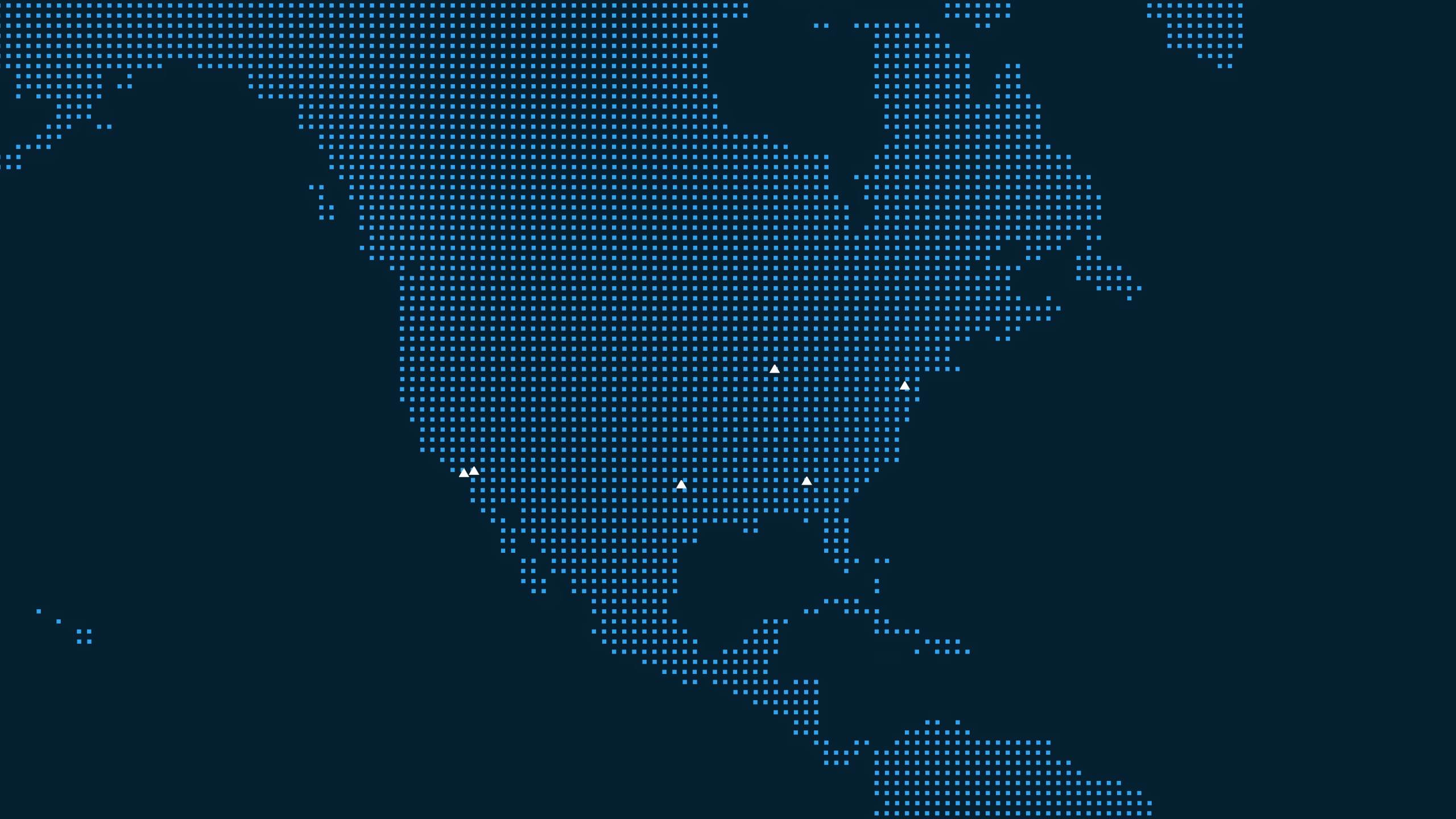 A map of the United States showing Flexport's nationwide warehouse network
