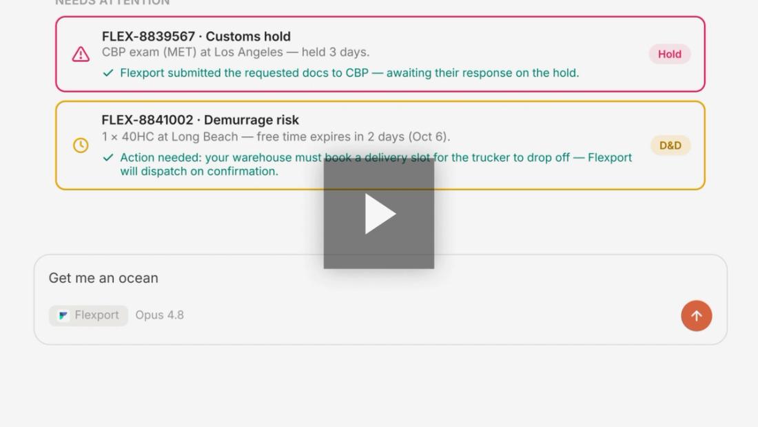 Play video: Flexport MCP demo