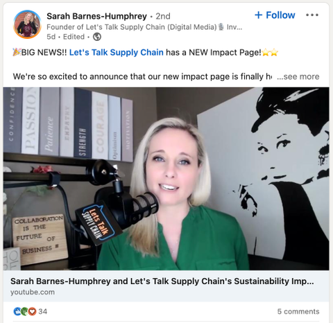 Sarah Barnes - 53 Supply Chain Influencers Blog
