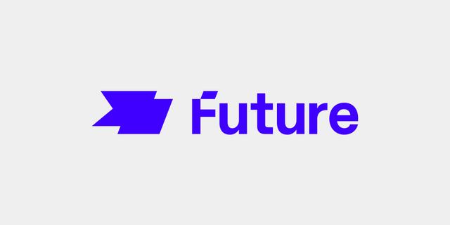 Future logo: purple flag-style icon beside the word Future in purple lowercase on a light gray background