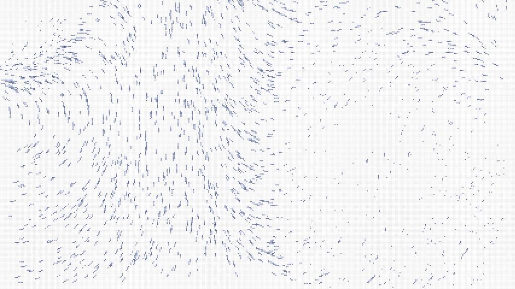 Network graph visualization showing interconnected nodes radiating outward from central hub.