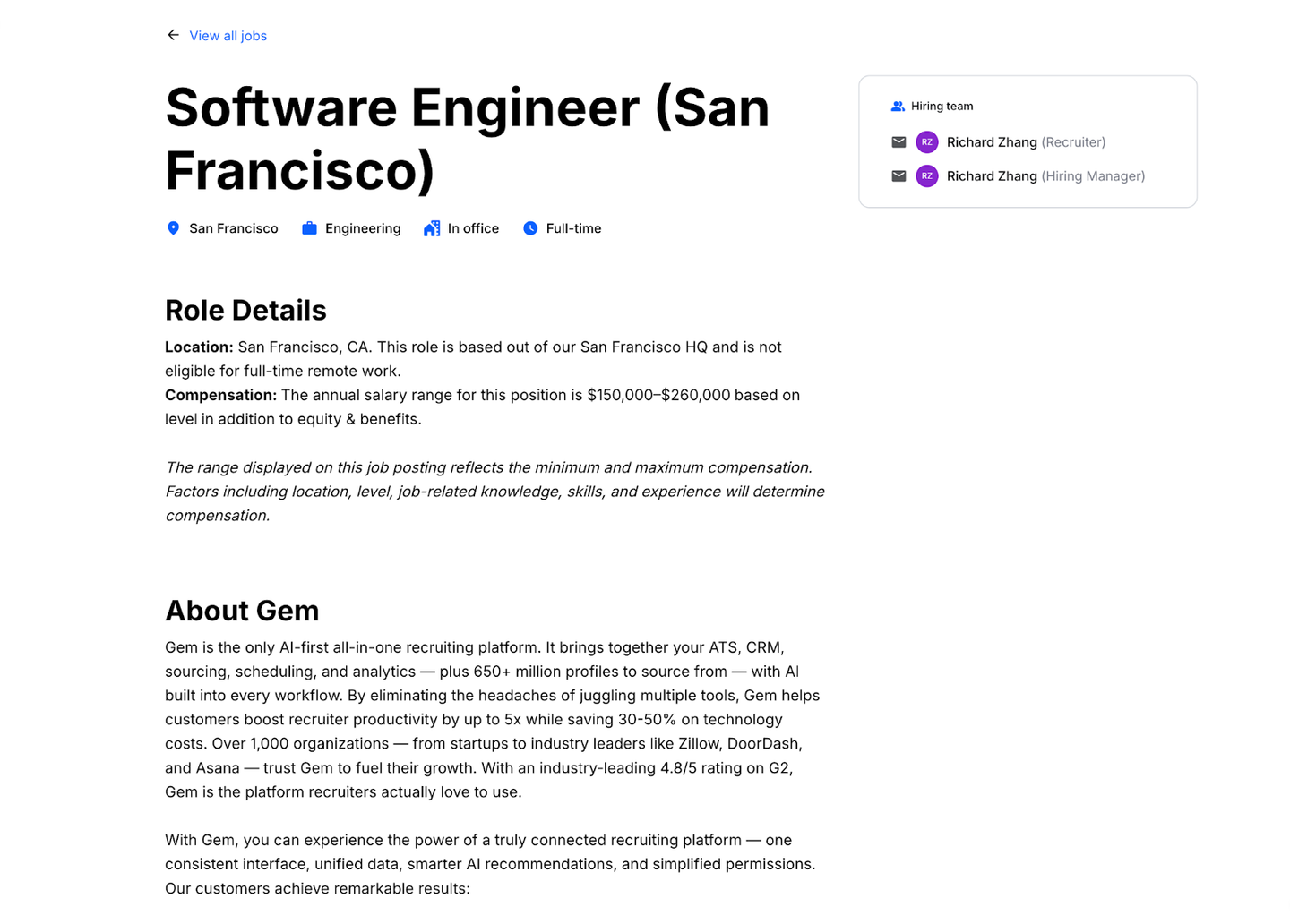 Software Engineer Role | Image