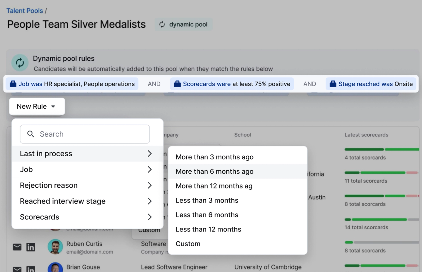 CRM talent pool