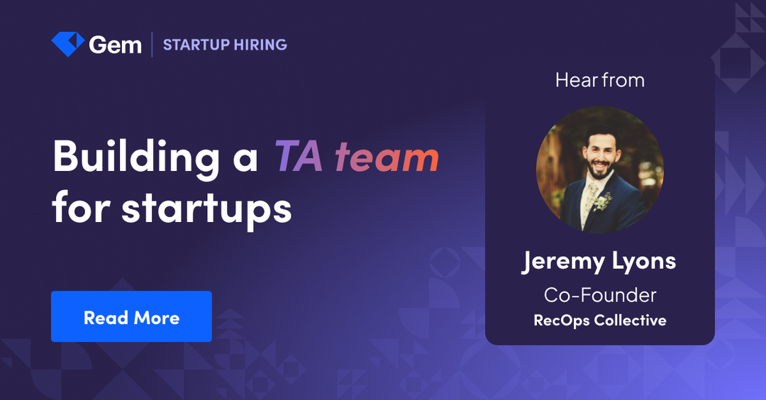 Building a TA team for startups