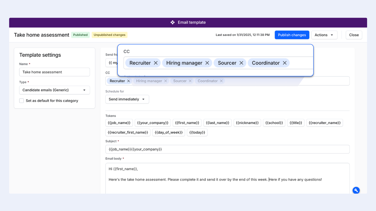 Nov 2025 - CC Hiring Team in Email Templates