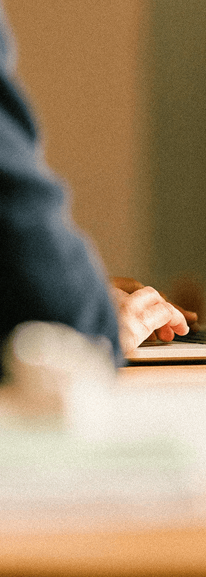 Person typing