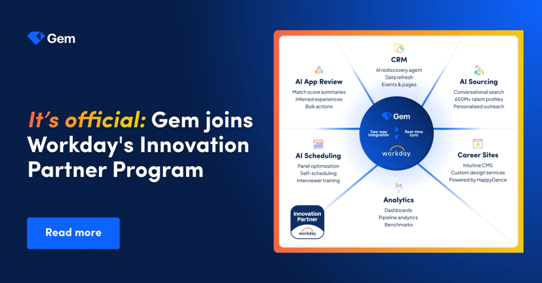 Gem joins Workday's Innovation Partner Program