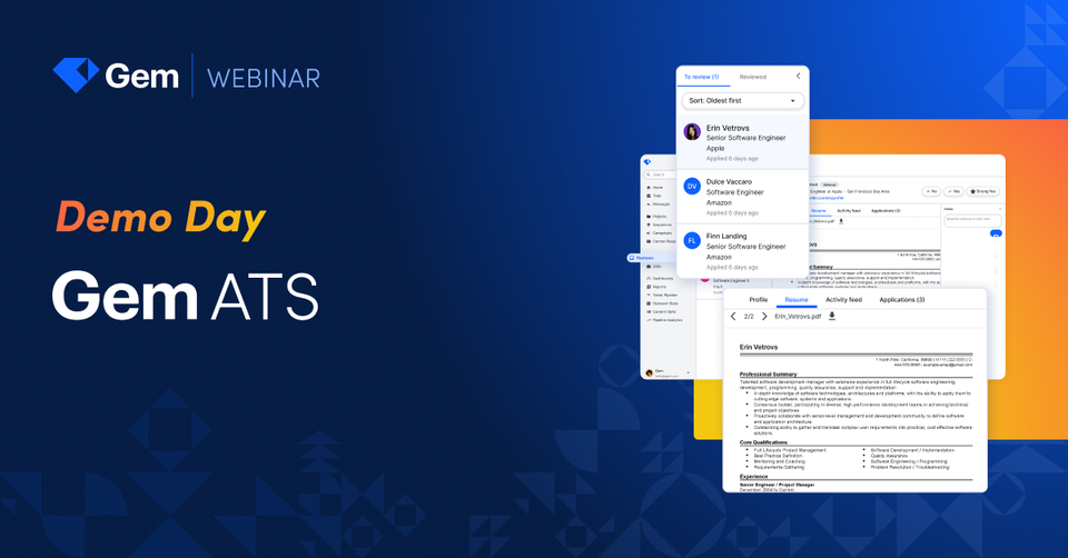 Gem ATS Demo Day: Discover the latest enhancements to Gem ATS
