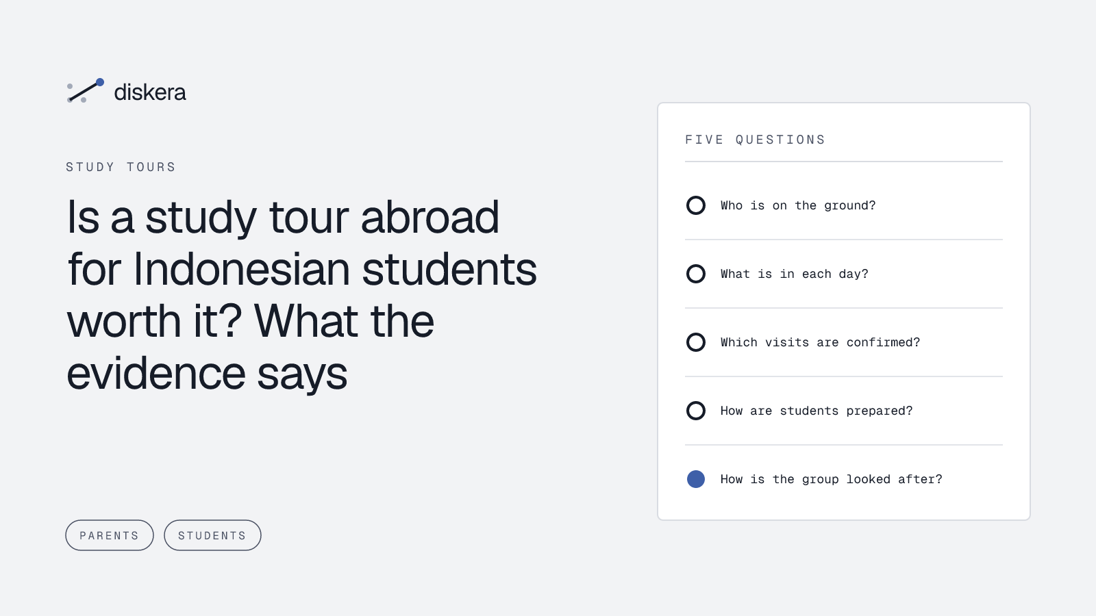Is a study tour abroad for Indonesian students worth it? What the evidence says