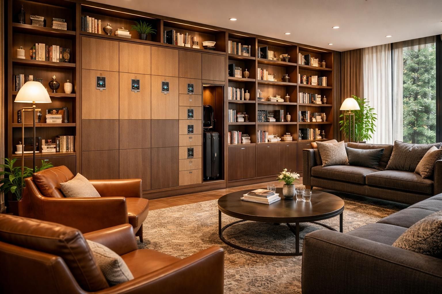 Lobby Bibliothek gemutlich