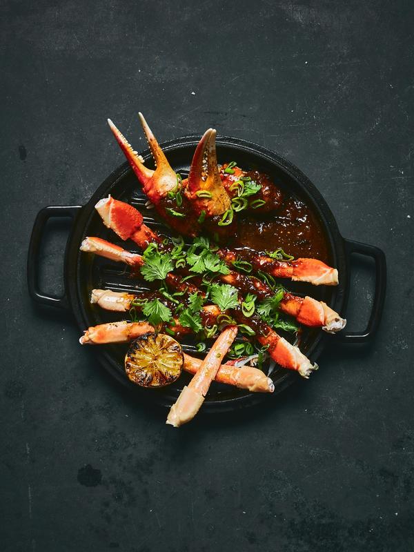 Snøkrabbe med pepperglace