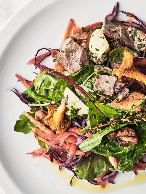 Restesalat med rødkål