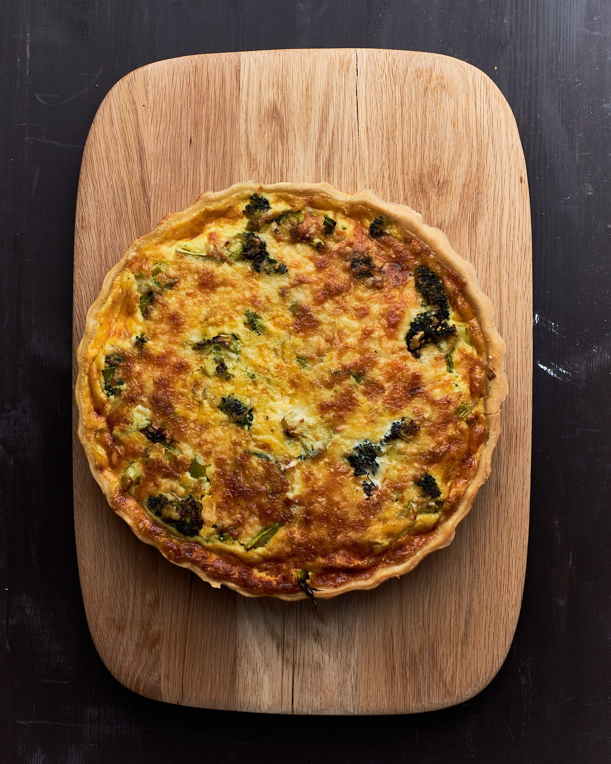 Brokkoli- og purreløkpai