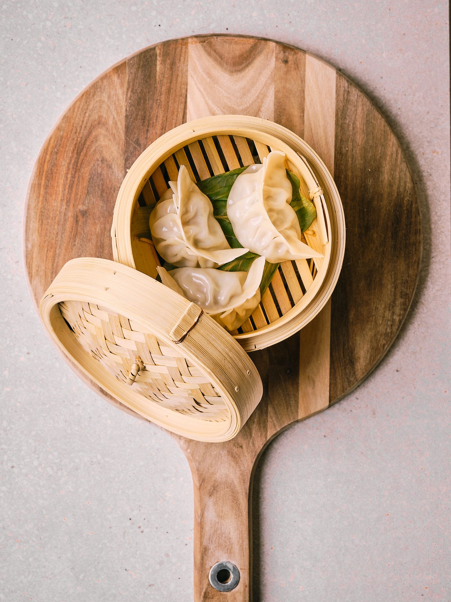 Dumplings i dampekurv