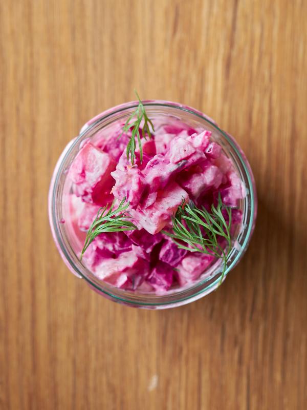 Sildeslat med rødbet